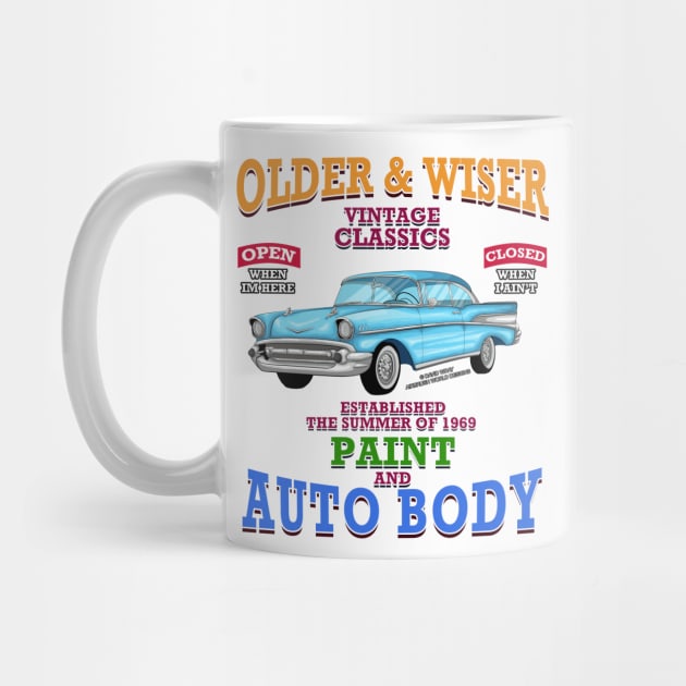 Older & Wiser Autobody Classic Car Hot Rod Novelty Gift by Airbrush World